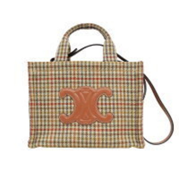 Celine Cabatais Triomphe Check Brown - Picture 1 of 9